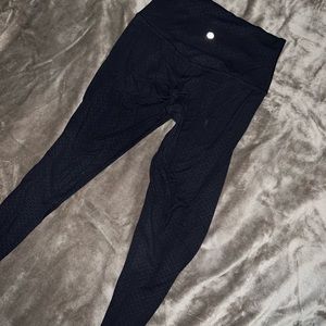 Lululemon align pant size 4 black with a light subtle print